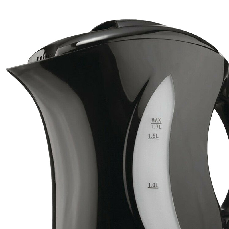 1.7 Liter Black and Silver Cordless Electric Tea Kettle