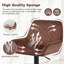 Swivel Upholstered Adjustable Height Counter Stool with Metal Frame-1994908341