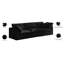 Canapé modulaire à accoudoirs carrés en velours de 105 po Atis-384169629