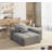 Modern Chenille Sofa with 2 Pillows-556370087