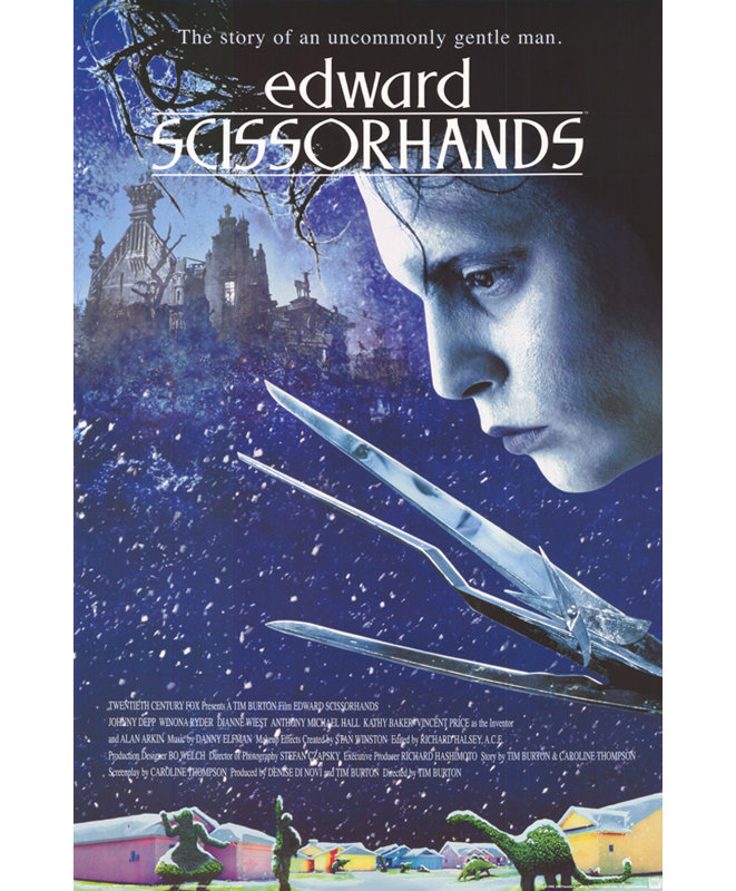 Edward Scissorhands (feuille de film), H 24 po x l 16 po