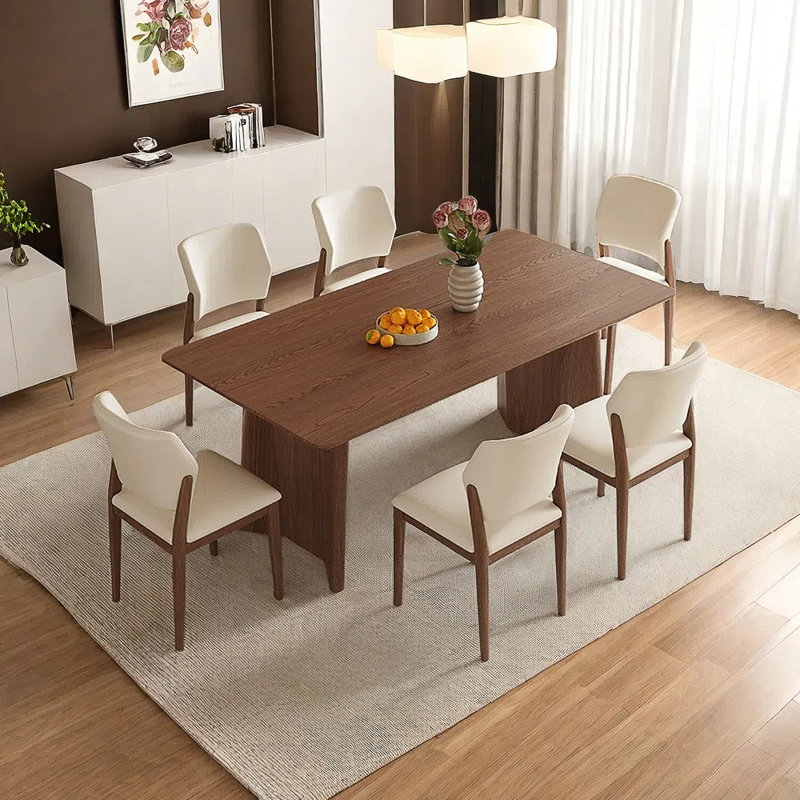 Combinaison de chaises de table en bois massif de style ancien, H 29,52 po x L 78,74 po x l 31,49 po