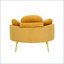 Fauteuil en velours côtelé avec repose-pieds-108743758