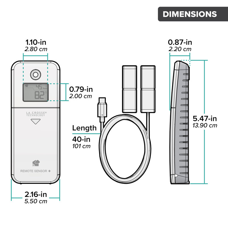 Système d'alertes Wi-Fi et de surveillance La Crosse Technology, X100-CP-01, X100-CP-01
