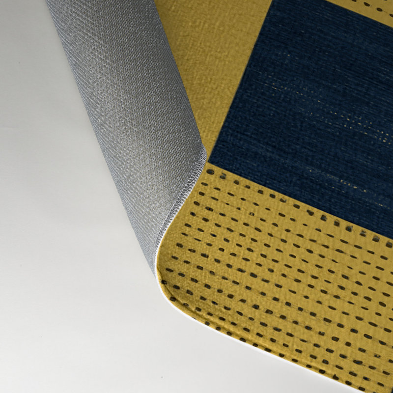 Tapis d'intérieur et d'extérieur à carreaux gris, Rectangle 5 pi x 7 pi