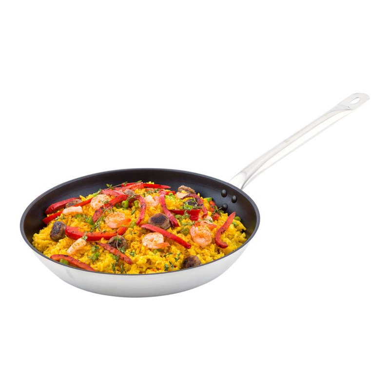 Poêle à frire ronde de 12,6 pouces, 1 poêle antiadhésive - pour l'induction, poignée rivetée, lave-vaisselle, batterie de cuisine pour la maison ou le restaurant