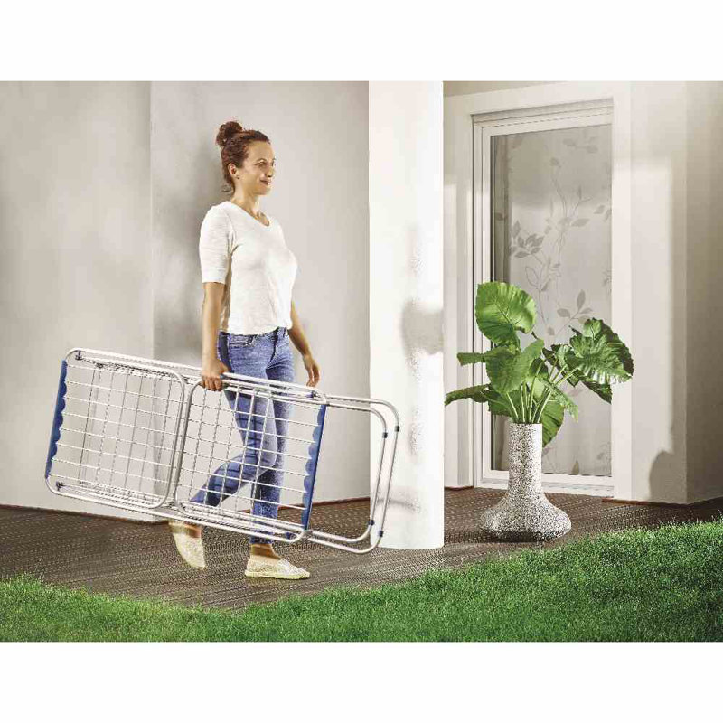 Aluminum Foldable X-Frame Drying Rack, 94cm H x 178cm W x 55cm D