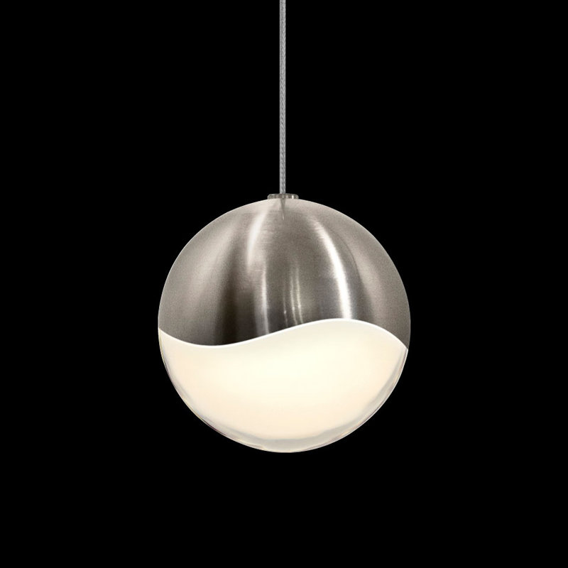 Grapes 1 - Light LED Pendant, Satin Nickel, 3.75" H x 3.75" W x 3.75" D