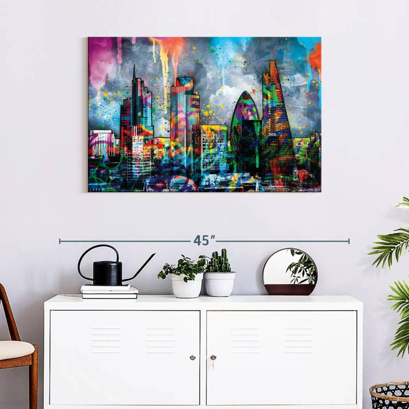 London CBD Paint Splash, H 24 po x l 36 po x P 1,25 po