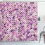  Rideau de douche mauve rétro Artsy + crochets-95078026-95078054