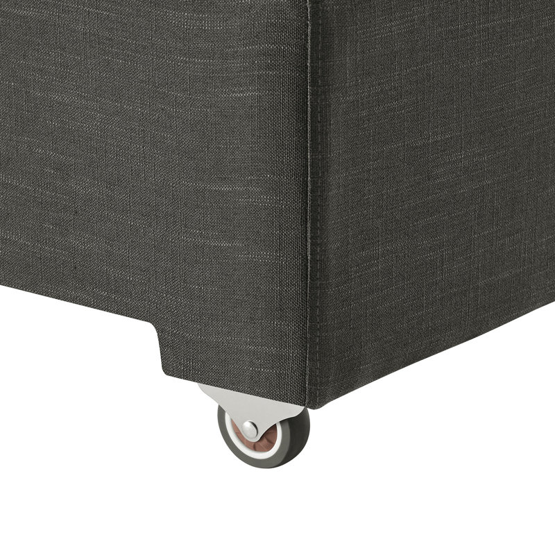 Divan-lit rembourré en duvet blanc pur Commix, Gris