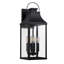 Applique murale d'extérieur 4 lumières avec lanterne noir mat et verre transparent-434199109