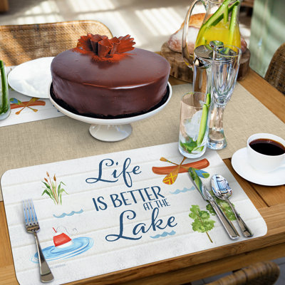 Plastic / Acrylic No Pattern Rectangle Placemat