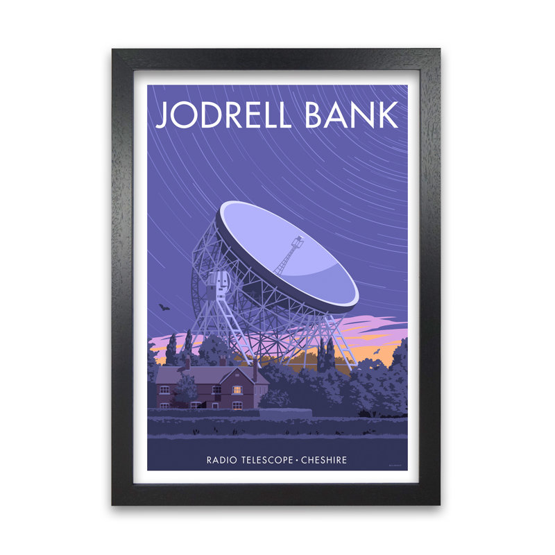 Jodrell by Stephen Millership - Print, 59.4 cm H x 42 cm W x 5 cm D, Black