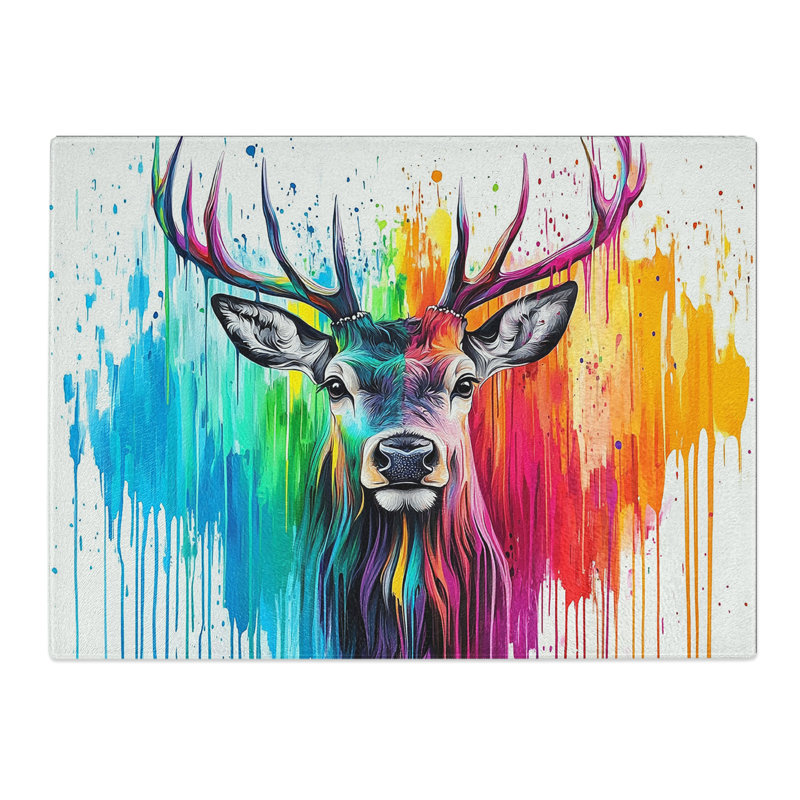 Deer Vol.2  Glass Chopping Board