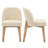 Mid-Century Linen Upholstered 19.3" Side Chair with Solid Wood Legs and Solid Back-360437041