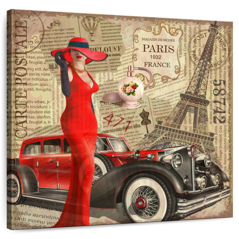 Sirci Paris, icônes rétro, H 39 po x l 39 po