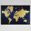 « golden blue map », impression sur toile tendue-90668995