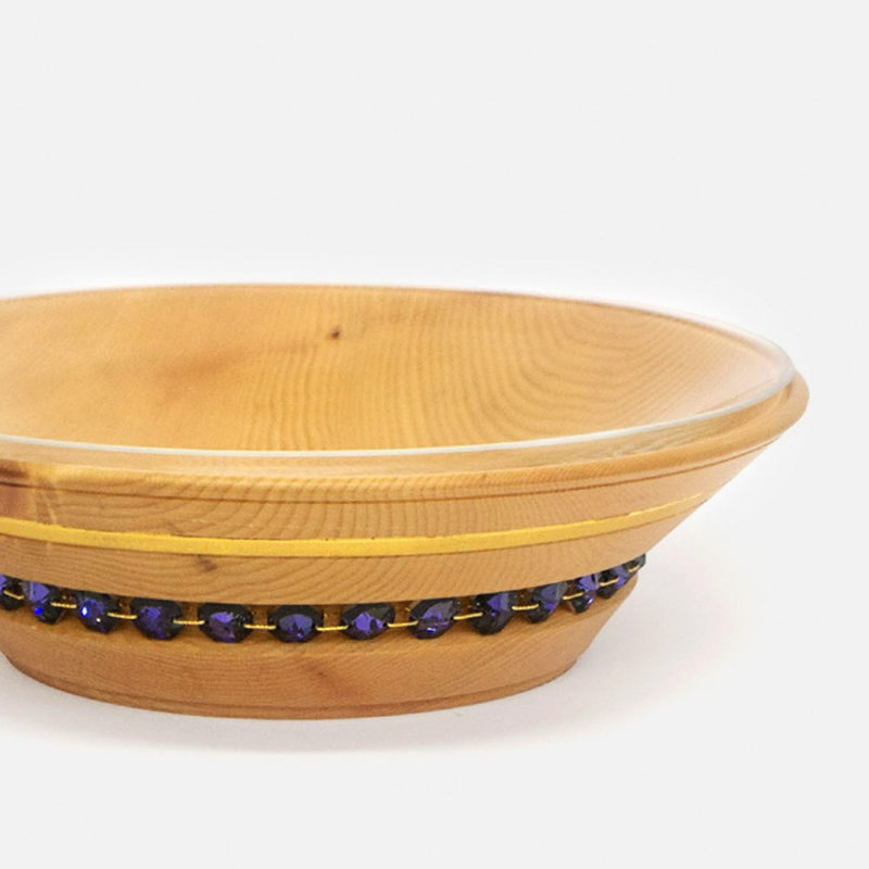 Manara 3 Piece Serving Bowl Set, 1, Brown/Amber Gold, 7.28"