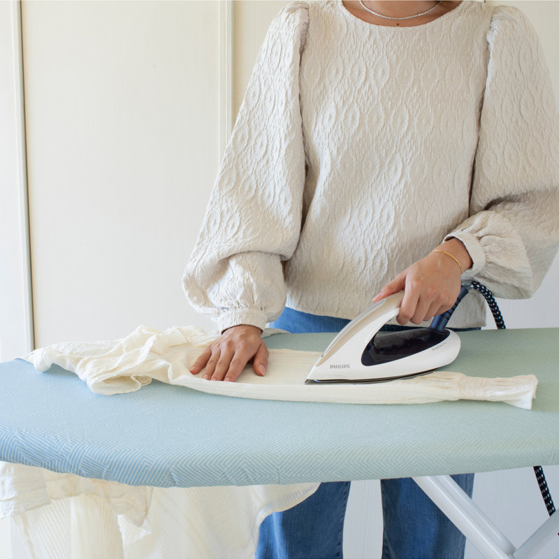 Brabantia Size C Ironing Board with Solid Steam Unit Holder, Soothing Sea/White