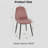 Set Of 4 Velvet Upholstered Dining Chairs With Black Metal Legs-770323837