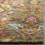 Tapis vert / multicolore en laine fait à la main Tansy-250792325