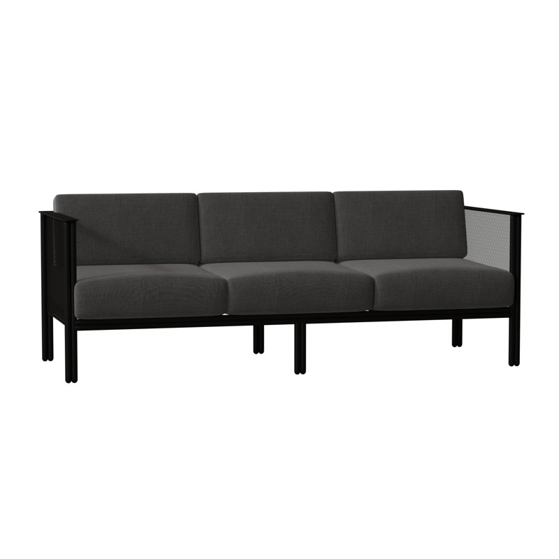 Canapé de patio Jax, Noir texturé, Sunbrella® en gravier piqué