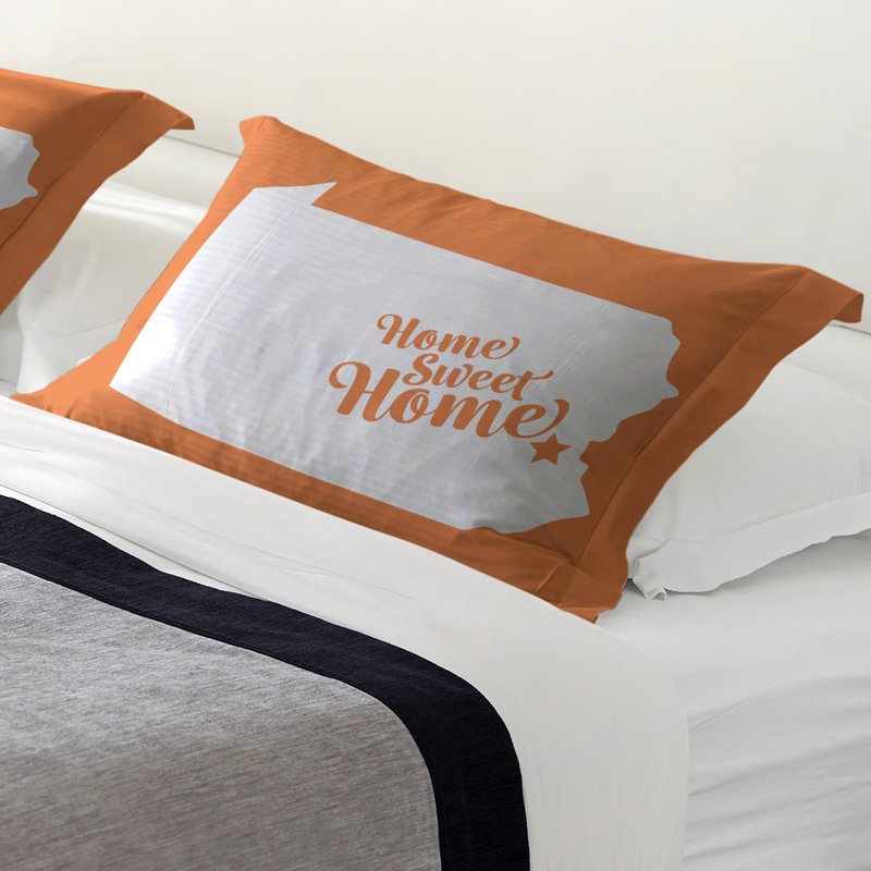 Polyester Sham Set, Queen, Microfiber, Orange