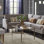 Porter 44" W Porter Rectangular Coffee Table with Glass Top and Metal Frame