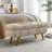 Ottoman Oval Storage Bench,Rubber Wood Legs, Gray (43.5"X16"X16")Brown-1626827312