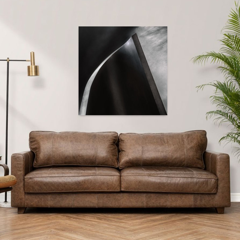 Claes - Art mural contemporain abstrait en acier courbé, H 36 po x l 36 po