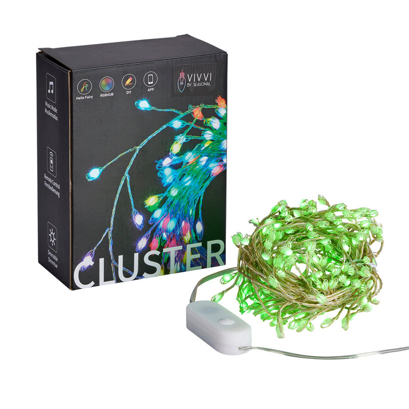 Vivvi App Based RGB Cluster Lights, 19.7' 200 LEDs