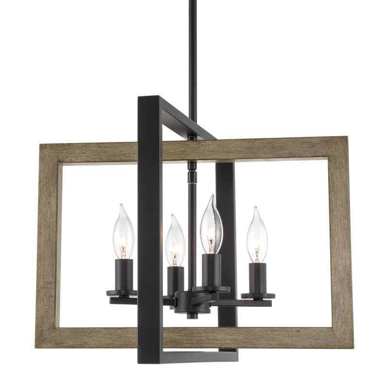 Luminaire suspendu géométrique à 4 lumières Ranoda