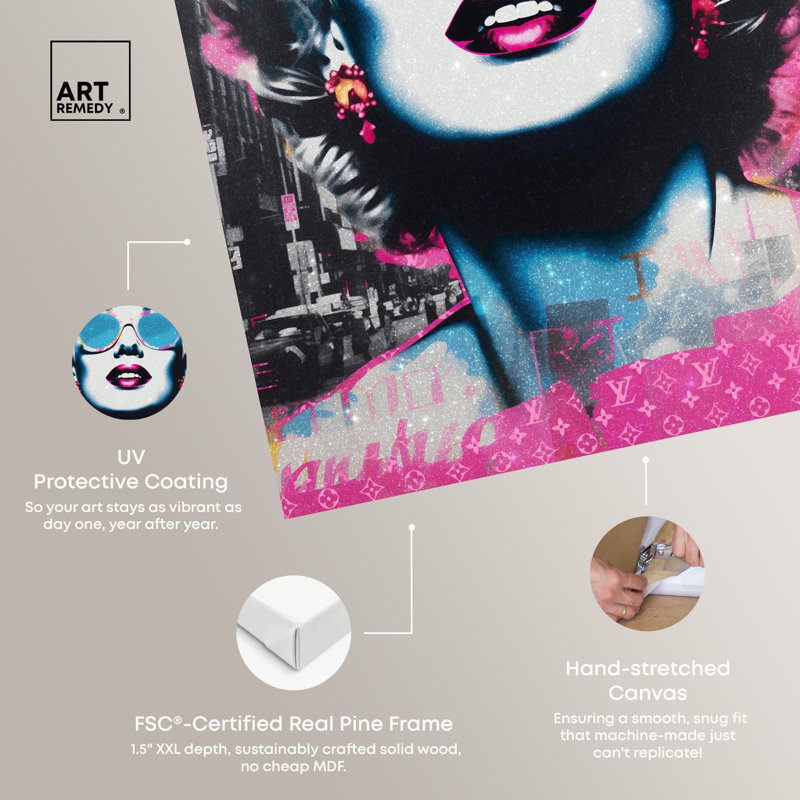 Glistening in New York Retro Glam Canvas Art Print, 16" x 24"