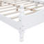 Structure de lit plateforme double, lit plateforme de style rétro avec support en lattes de bois