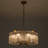 Friedhardt 6 - Light Dimmable Gold Drum Chandelier with Textured Glass, Modern Lighting for Kitchen Island or Dining Room-1819329651-1858522856