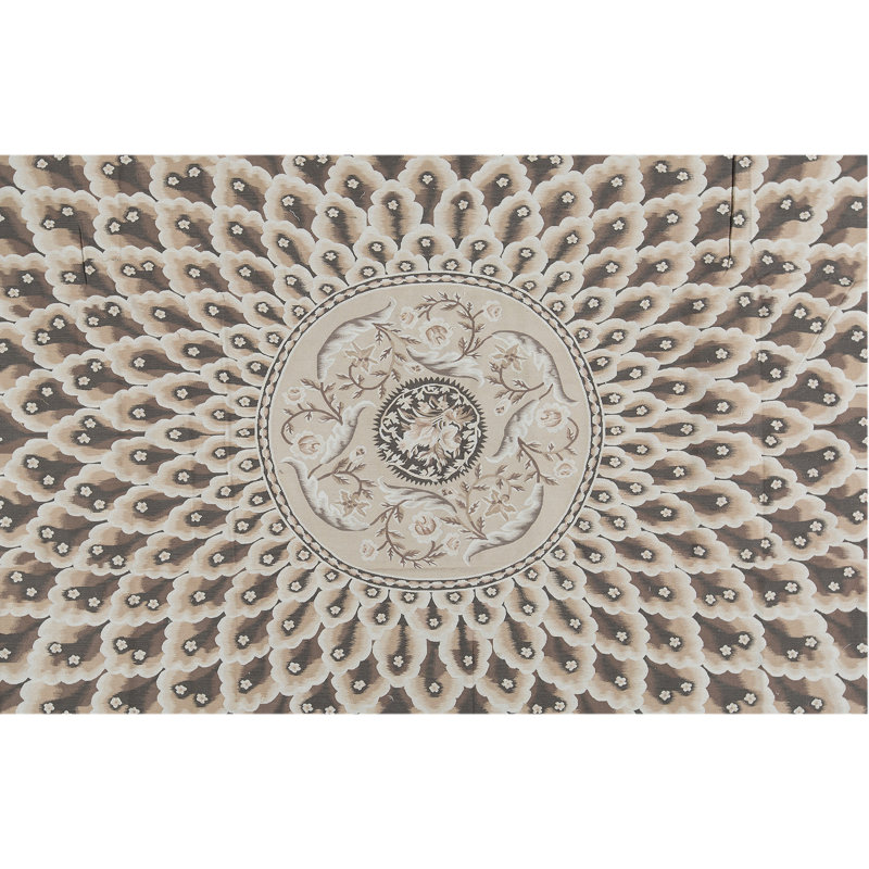 Hand-Knotted High-Quality Brown and Beige Area Rug