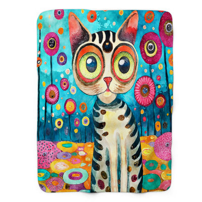 Neon Cat - 1 Piece Premium Blanket