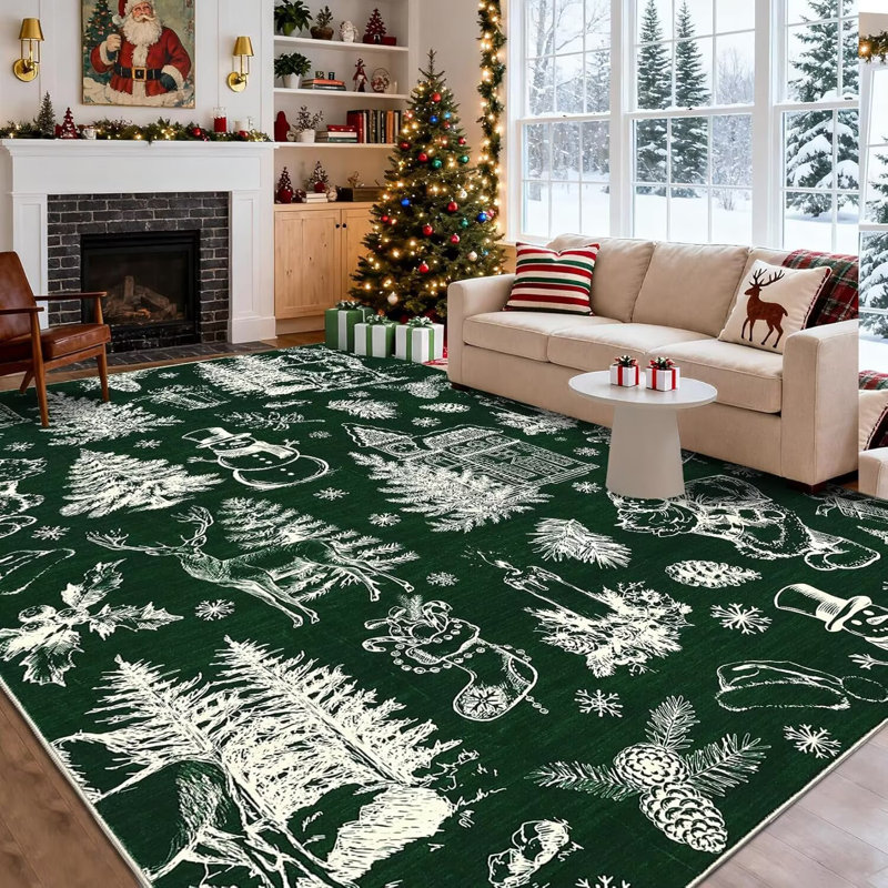 Tapis Christmas Christmas, Rectangulaire 8 pi x 10 pi