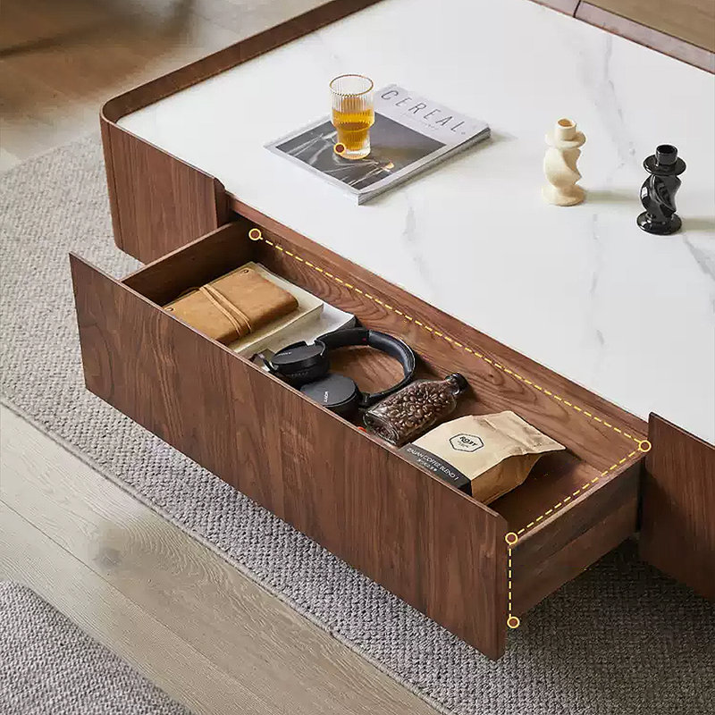 Solid wood minimalist modern coffee table