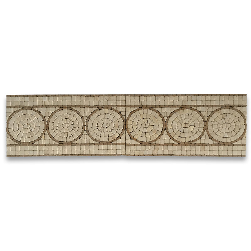 Carreau de mosaïque de marbre 5,5 po x 10,6 po