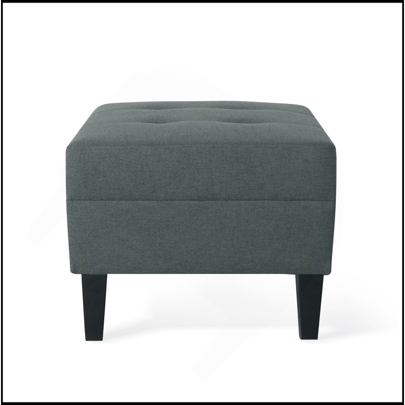 Repose-pieds classique avec pieds en bois, un ajout polyvalent et élégant à votre décor