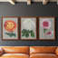 Chrysanthemum On Grey I - Ensemble de 3 peintures sur toile encadrées-431737100-431737137