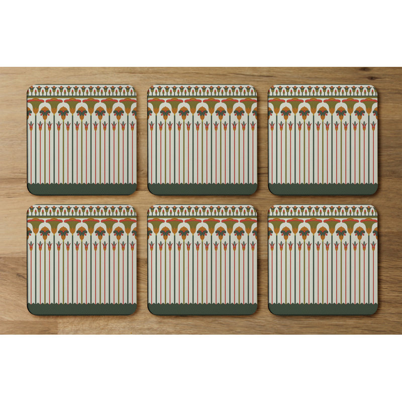Square 6 Piece Coaster Set