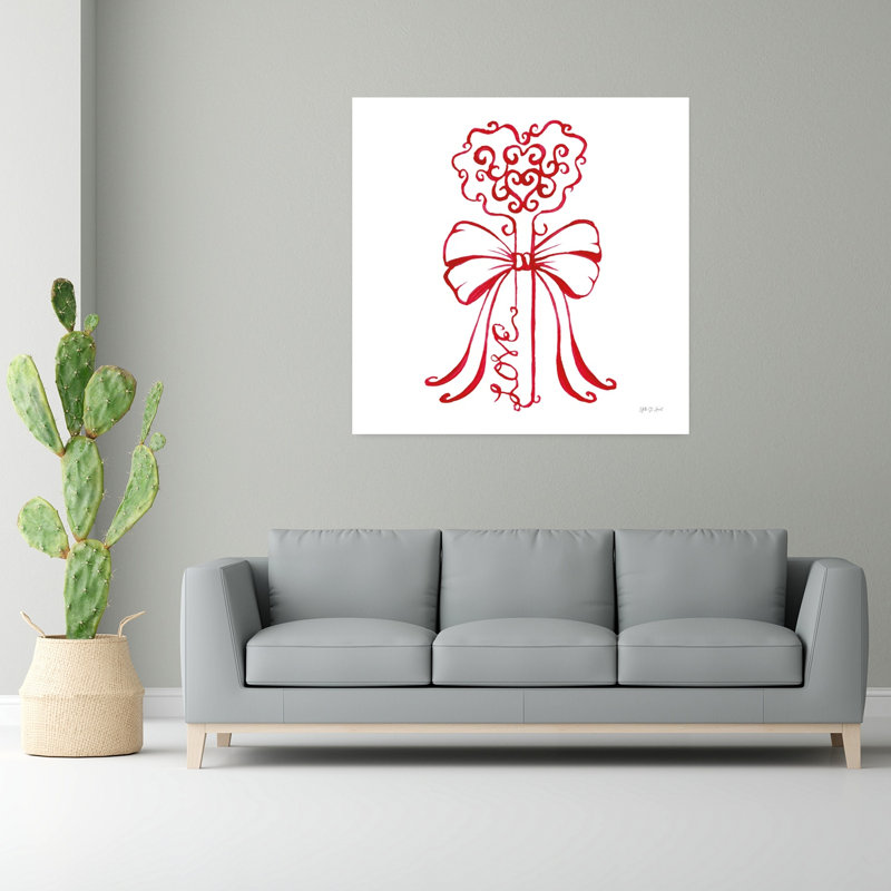 Art contemporain de la Saint-Valentin, H 48 po x l 48 po
