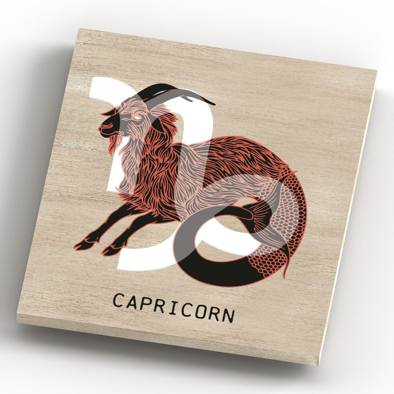 Kana Zodiac Capricorn - Print on Wood