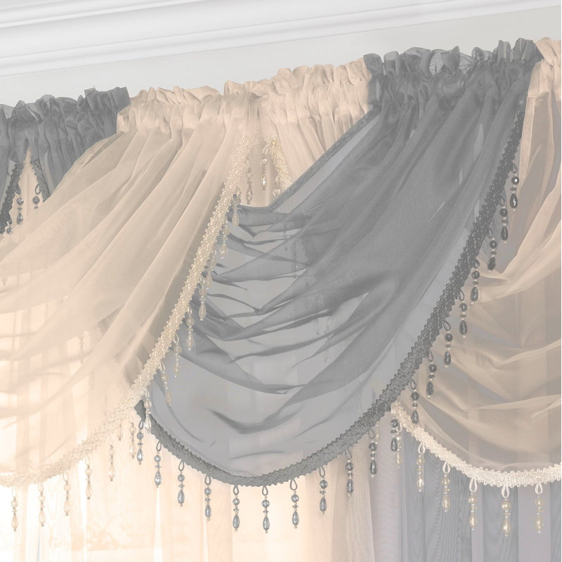 Ned 56cm Curtain Pelmet, Silver