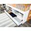Lit-bateau simple transitionnel avec lit gigogne, chêne et blanc