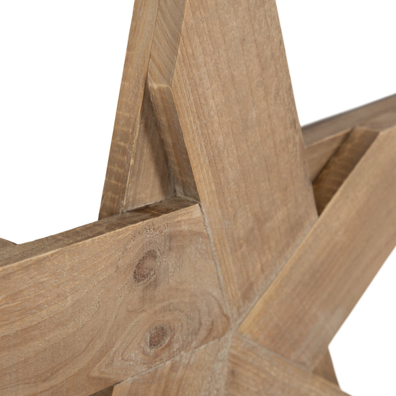 Trois étoiles décoratives en bois, Brun