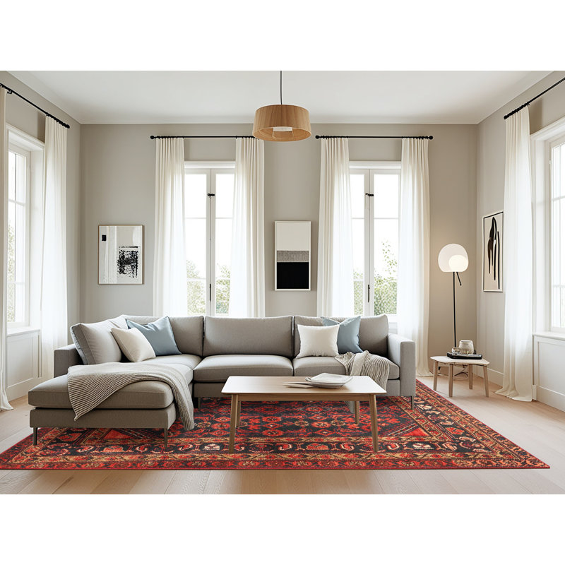 Tapis rouge à motif sud-ouest, Rectangle 8 pi x 12 pi